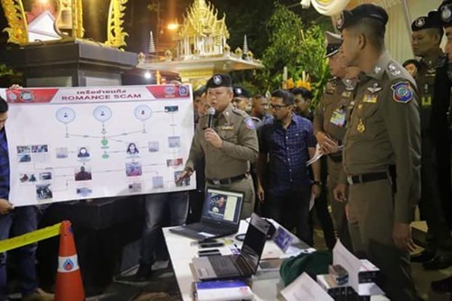 Thai police explain the romance scam operations that have lured many Thai women into losing money online