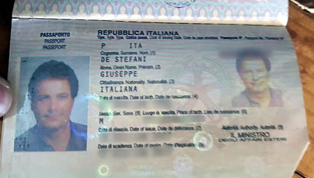 Passport of Italain man with Thai girlfriend murdered in Phichit province Thailand
