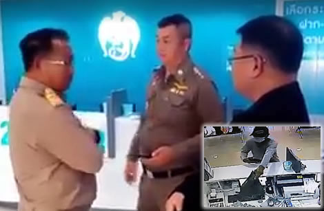 Thai police arrest army Lieutenant in Buriram province for Christmas Eve armed bank robbery of ฿1 million