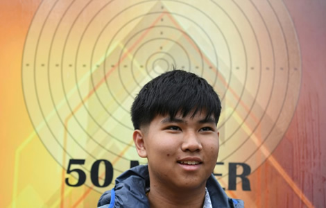 Thai boy from Nakhon Ratchasima aiming for Gold in shooting World Cup tournament in India this week