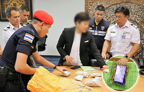 chiang-mai-airport-฿13-million-backpack-bag-gold-security-officers-owner-businesswoman