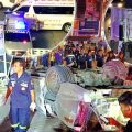 13 students from Isan killed in early morning horror pickup truck crash in Samut Prakan on a main street