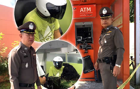atm-robber-arrested-bangkok-thai-police-man-attacked 3-atms-motorbike-no-cash-cuffs