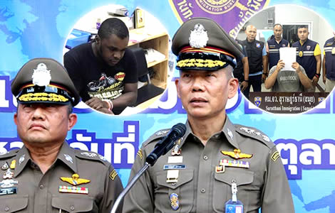 immigration-police-foreign-drug-dealer-arrested-crackdown-warning-found-flouting-visa-law-thailand