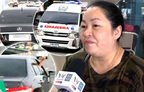 bangkok-hospital-ambulance-incident-black-mercedes-car-driver-ill-passenger-company-director
