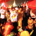 Thai King and Queen surprise crowd outside the Grand Palace on Tuesday with warm personal greetings