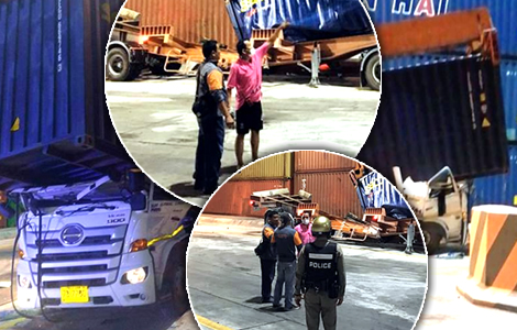 death truck-driver-sri-racha-port-crushed-32-ton-container