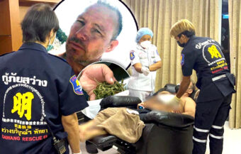 Norwegian rescued by police and medics after being found stabbed within his Pattaya hotel room