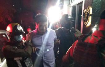 41-year-old son appears in court after shooting his mother to death on Friday in central Bangkok