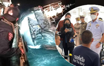 22 still missing as naval chiefs plan refloat of the Sukhothai which capsized and sunk on Sunday