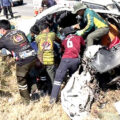 Six die including a monk in a horrific motorway smash in Uttaradit after a car driver lost control on the road
