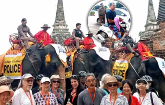 Thailand brings in elephant patrols to protect tourists in Ayutthaya as visitor numbers fall