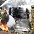 Powerful gas truck explosion on Bangkok’s busy Rama 3 Road rocks the capital injuring Two people