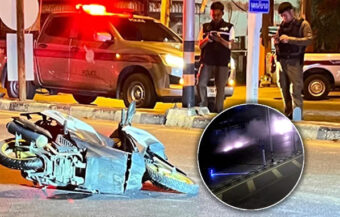 Horror greets responders after shocking high-speed motorbike crash on Phuket road leaves three dead