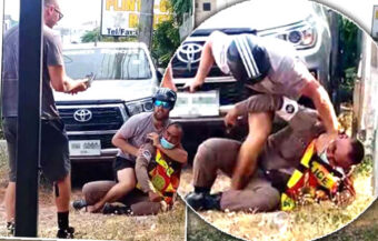 New Zealand men face serious charges after a violent attack on a police officer in Phuket on Saturday