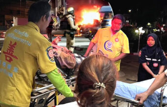 Motorcycle bomb blast seriously injures four in southern Narathiwat province in insurgency attack on town centre
