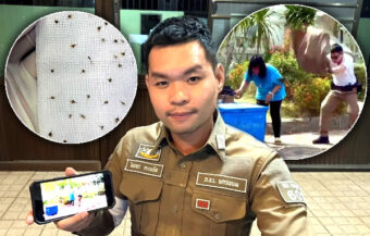 Hero police officer in Nakhon Pathom saves 35-year-old woman’s life in dangerous bee attack on Sunday