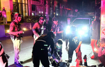 Irish man viciously attacked with a folding knife in Pattaya early on Saturday morning near his condo
