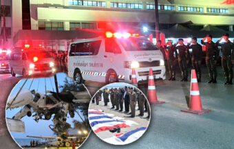 Six Thai police aviation officers killed on Friday in crash off Hua Hin. Posthumous promotions declared for the crew
