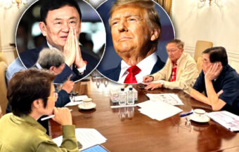 Thaksin does not rule out joining talks in US as Thai team finalises plans. They fly out on Thursday ahead of Monday talks