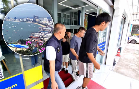 3 office workers at Chinese Pattaya property brokerage arrested as interest in the resort city surges