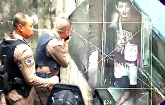 Bangkok police in an armed standoff with drag crazed man who lost control after fighting with his wife