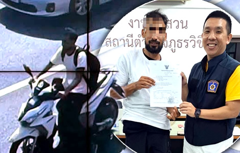 Israeli in Phuket nabbed by police for motorbike theft at his hotel in Thalang. Faces up to one year
