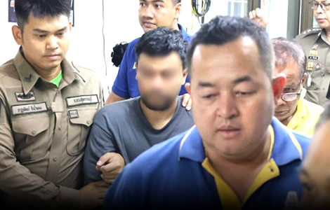 Man murders three elderly relatives in a Suphan buri village on Friday. Horror shooting shocked police