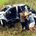 Police officer killed in a Pattani roadside bomb inside which hurled his police vehicle off the highway