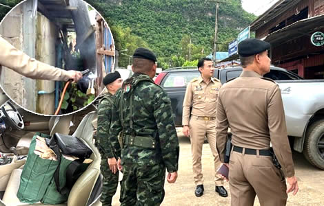 Smuggler’s portal or ‘Doraemon Gate’ closed in Kanchanaburi after 25 year old found with 18 million baht cash