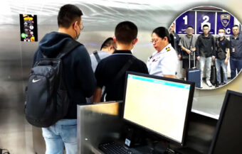 Taiwanese Scam Kingpins arrested at Suvarnabhumi Airport with 19 smartphones found in their luggage