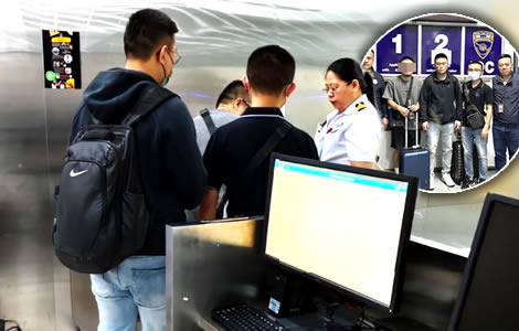 Three Taiwanese Scammer Kingpins arrested at Suvarnabhumi Airport with 19 smartphones found in luggage