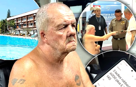 60 year old disabled Brit robbed by three ladies of the night at his Pattaya hotel after taking a shower