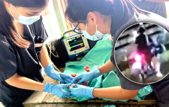 Infant girl dumped by hard hearted mother at a bridge in Samut Prakan found healthy after stormy night