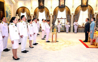 New cabinet members solemn oath-taking ceremony before the King and Queen at the Dusit Palace