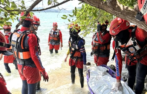 Phuket's deadly monsoon seas claims two further lives as rescuers recover bodies off two beaches Monday
