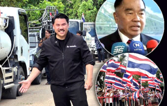 Acting Defence Minister moves to hold back Thai civilian caravan with septic tank trucks from border