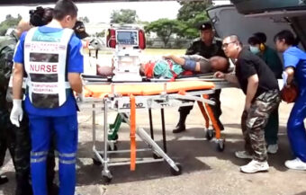 Soldier loses foot and 2 others injured by Cambodian PMN-2 landmine in Sisaket while on border patrol 