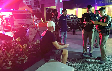 Brits tourists early morning trans sex worker nightmare at his condo in Pattaya leaves him hospitalised