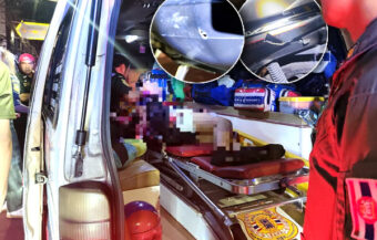 Old Bangkok neighbourhood turns into Wild West on wheels with a teenager shot in the thigh. Two arrests