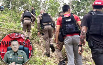 Police surprise insurgency group hiding in Songkhla rubber plantation. Firefight injures at least one