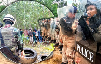 Violence on the Sa Kaeo border with Cambodia as soldiers clash with civilians. Phnom Penh is angry