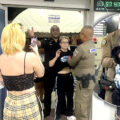 Brazilian woman attacked police at Pattaya traffic stop for not wearing a helmet. Frenzy at the police station