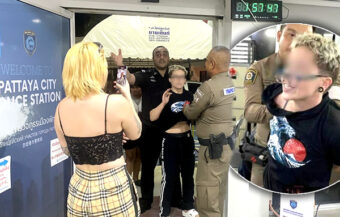 Brazilian woman attacked police at Pattaya traffic stop for not wearing a helmet. Frenzy at the police station