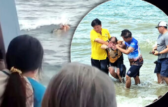 Crazy American under medical observation in Pattaya after his bizarre behaviour at sea near Koh Larn