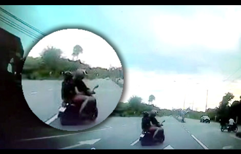 Horror motorbike crash leaves German wife dead and her husband fighting for life in Khao Lak Phang-nga