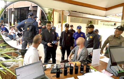 Raids on foreign owned hotels on Koh Phangan continues with three Israelis arrested and a fourth sought