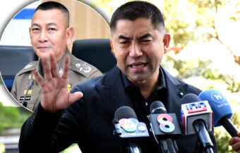 Former top cop General Surachate Hakparn or Big Joke strikes back against the National Police Chief