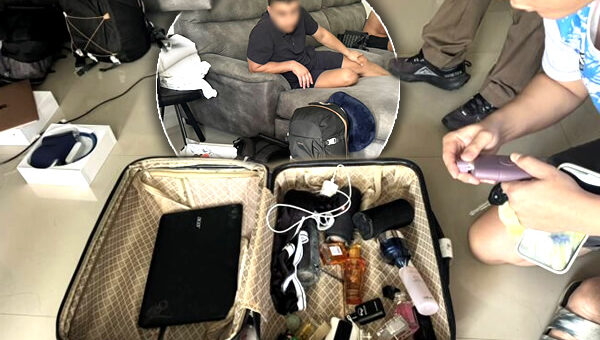 French burglar on Koh Samui caught red-handed with a house full of stolen loot when a victim walked in