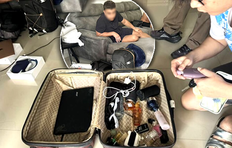 French burglar on Koh Samui caught red handed with a house full of stolen loot when a victim walked in